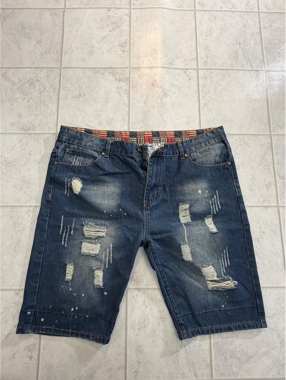 Fashion Jeans distressed denim shorts size 40